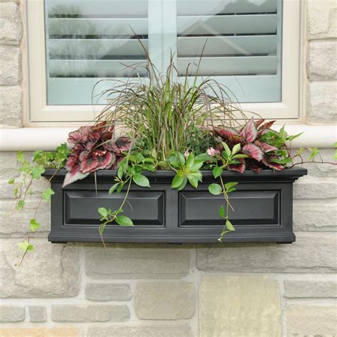 black metal window boxes|black plastic window box planter.